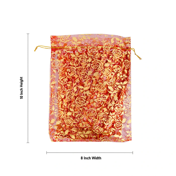 Thamboolam Gift Bag Set - 10 x 8 Inches | 10 Pcs/ Reusable Gift Bag / Tambulam Carry Bag for Weddings