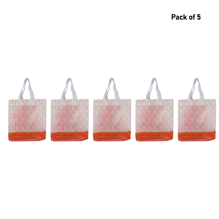 Thamboolam Bag Set - 9 x 10 Inches | 5 Pcs/ Fancy Bag/ Tambulam Carry Bag / Wedding Return Gift Pouch