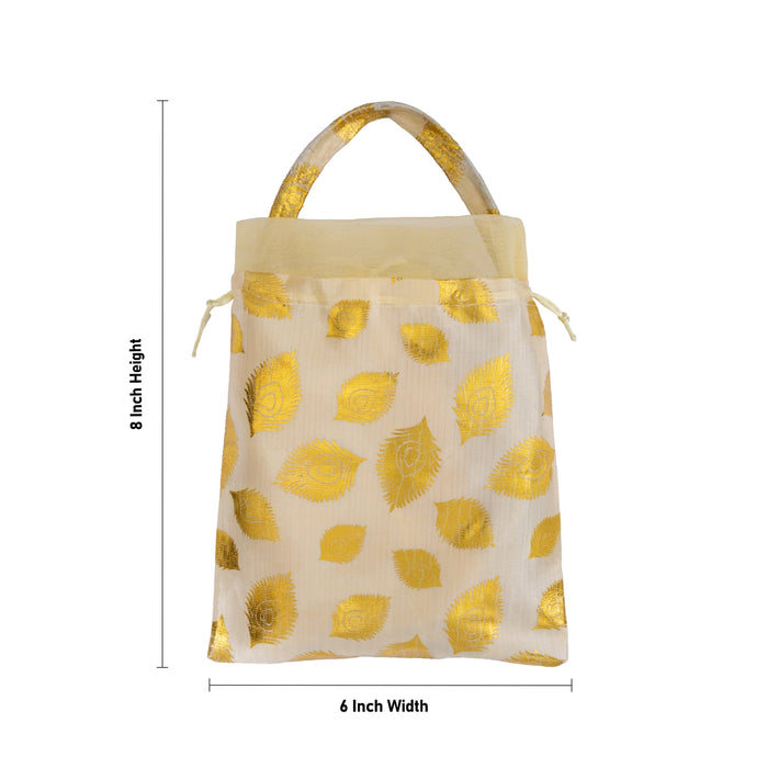 Thamboolam Bag Set - 8 x 6 Inches | 10 Pcs/ Return Gift Bag / Tambulam Gift Pouch for Festive Occasions