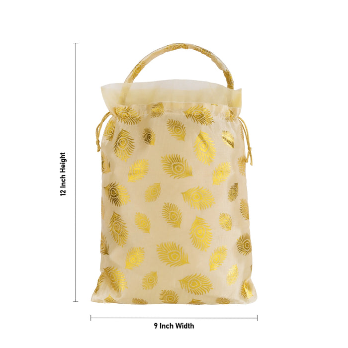 Thamboolam Bag Set - 12 x 9 Inches | 10 Pcs / Potli bag / Gift bag/ Return gift bags For Religious Ceremonies