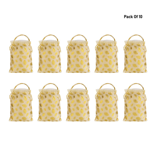 Thamboolam Bag Set - 14 x 10 Inches | 10 Pcs/ Potli Bag/ Fancy Bag/ Tambula Bag for Wedding - Bags & Pouches