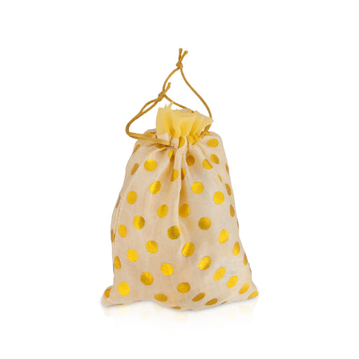 Thamboolam Bag Set - 7 x 6 Inches | 10 Pcs/ Jari Design Potli Bag/ Return Gift Bag/ Tambula Bag for Wedding - Bags & Pouches
