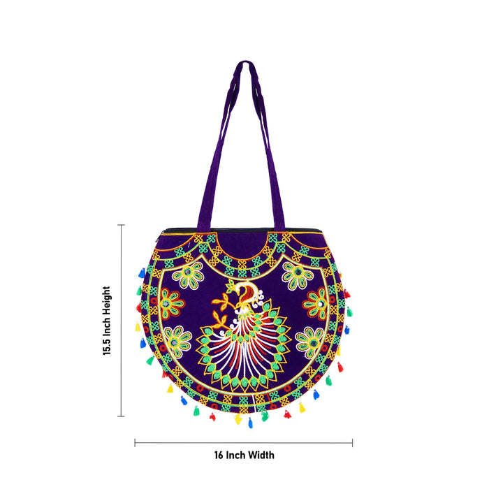 Designer Handbag - 15.5 x 16 Inches | Rajkot Type Hand Bag/ Stylish Bag for Women & Daily Use