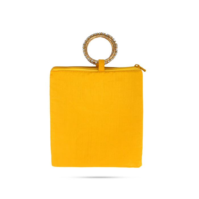 Hand Bag With Ring Handle - 10 x 9 Inches | Womens Handbag/ Decorative Ladies Handbag For Every Day Use