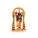 Balaji Murti - 3.5 x 2.25 Inches | Multicolour Stone & Gold Polish Perumal Statue for Worship & Car Decor - Car Stand & Car Accessories