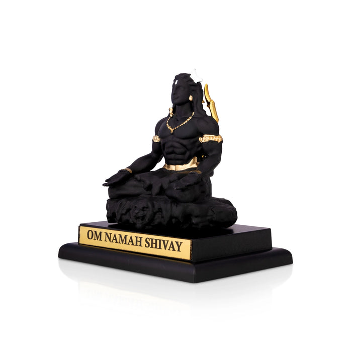 Mahadev Sitting On Base Murti - 4.5 x 4 Inches | Resin Idol/ Lord Shivan Statue For Pooja