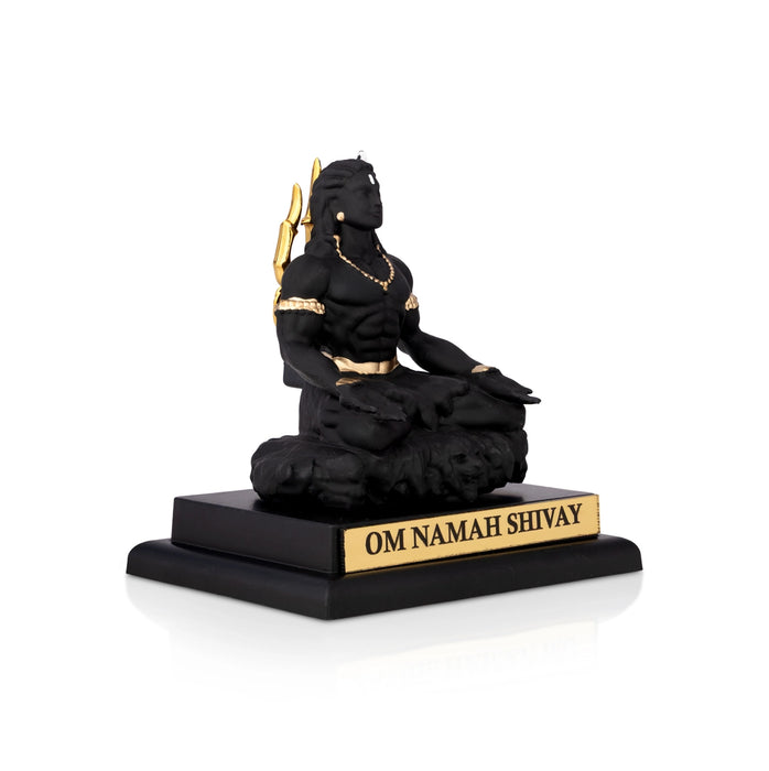 Mahadev Sitting On Base Murti - 4.5 x 4 Inches | Resin Idol/ Lord Shivan Statue For Pooja