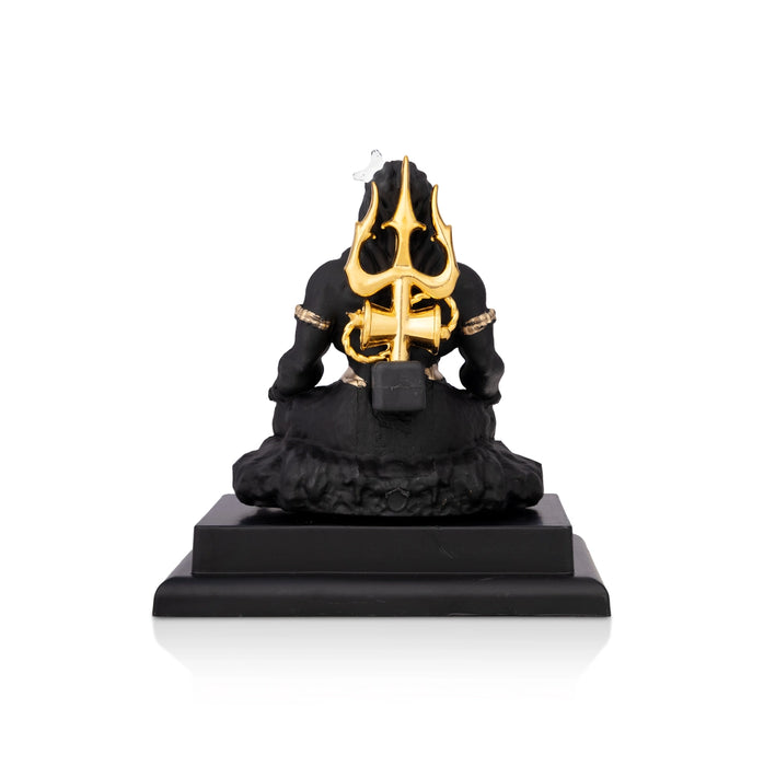 Mahadev Sitting On Base Murti - 4.5 x 4 Inches | Resin Idol/ Lord Shivan Statue For Pooja