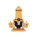 Balaji Murti - 3 x 3 Inches | Multicoloured Stone Balaji Statue/ Gold Polish Tirupati Balaji Idol for Car Decor - Car Stand & Car Accessories