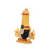 Balaji Murti - 3 x 3 Inches | Multicoloured Stone Balaji Statue/ Gold Polish Tirupati Balaji Idol for Car Decor - Car Stand & Car Accessories