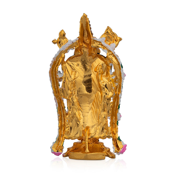 Pushpa Balaji Murti - 3.5 x 2 Inches | Multicolour Stone Balaji Idol/ Balaji Statue for Car/ 80 Gms Approx