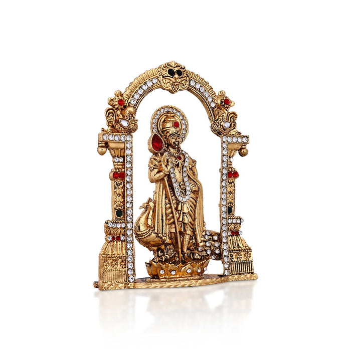 Murugan with Peacock and Arch – 4.5 x 3.5 Inches | Antique Murti/ Lord Kartikeya Statue for Home & Pooja