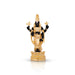 Resin Balaji Murti Standing On Base - 3.5 x 1.75 Inches | Gold Polish Venkateswara Idol for Table Top & Car Decor - Fibre Murties