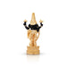 Resin Balaji Murti Standing On Base - 3.5 x 1.75 Inches | Gold Polish Venkateswara Idol for Table Top & Car Decor - Fibre Murties
