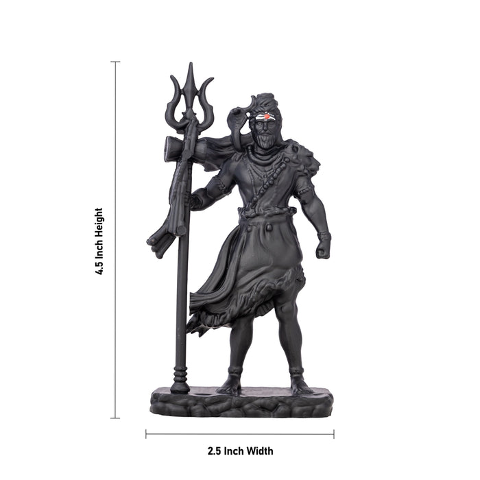 Shivan Standing On Base Murti - 4.5 x 2.5 Inches | Resin Idol/ Lord Mahadev Statue For Pooja