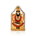 Balaji Murti With Back Stand | Gold Polish With Stone Balaji Idol/ Multicolour Stone Perumal Statue for Car Decor - Car Stand & Car Accessories