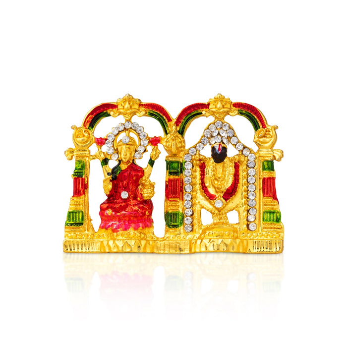 Balaji Lakshmi Idol With Arch Standing - 1.5 x 2 Inches | Balaji Murti With Laxmi Statue For Home Decor