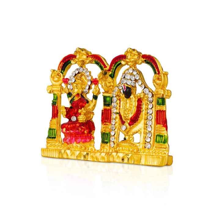 Balaji Lakshmi Idol With Arch Standing - 1.5 x 2 Inches | Balaji Murti With Laxmi Statue For Home Decor
