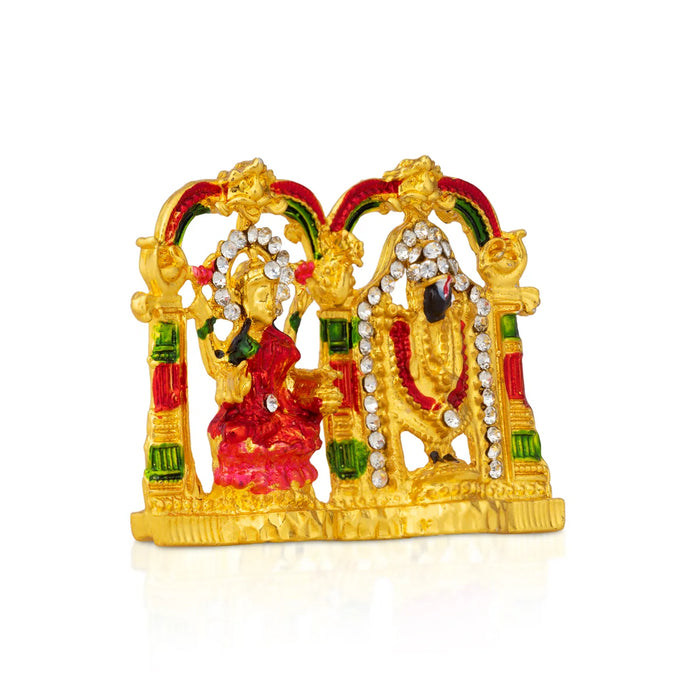 Balaji Lakshmi Idol With Arch Standing - 1.5 x 2 Inches | Balaji Murti With Laxmi Statue For Home Decor