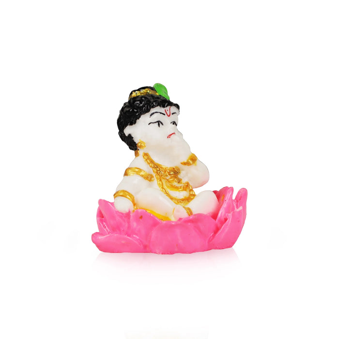 Krishnan Statue - 2 Inches | Marble Dust Krishna Idol/ Lord Krishna Statue for Home Decor - Fibre Murties