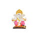 Ganesh Murti - 3 x 2.5 Inches | Marble Dust Idol/ Ganapati Murti/ Vinayagar Statue for Home Decor - Fibre Murties