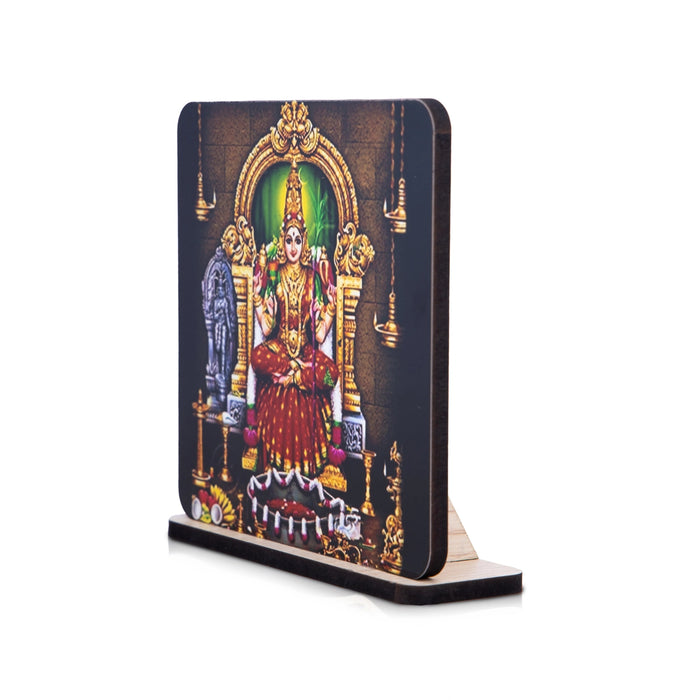 Kamakshi Amman Photo Frame Stand - 4 x 3.75 Inches | Kamatchi Amman Picture Frame for Car Decor