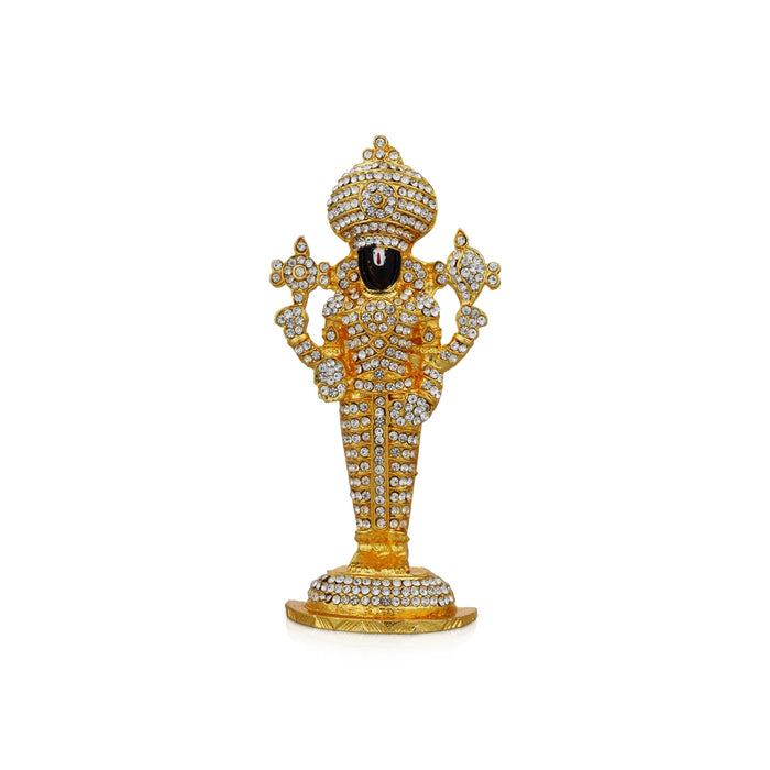 Standing Balaji Murti - 3.5 x 1.5 Inches | Stone Balaji Idol/ Balaji Statue for Home Decor/ 30 Gms Approx