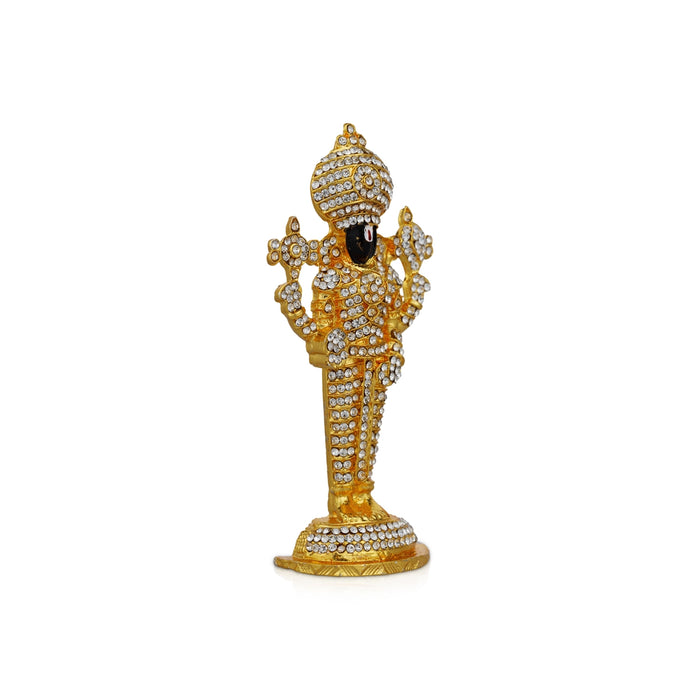 Standing Balaji Murti - 3.5 x 1.5 Inches | Stone Balaji Idol/ Balaji Statue for Home Decor/ 30 Gms Approx