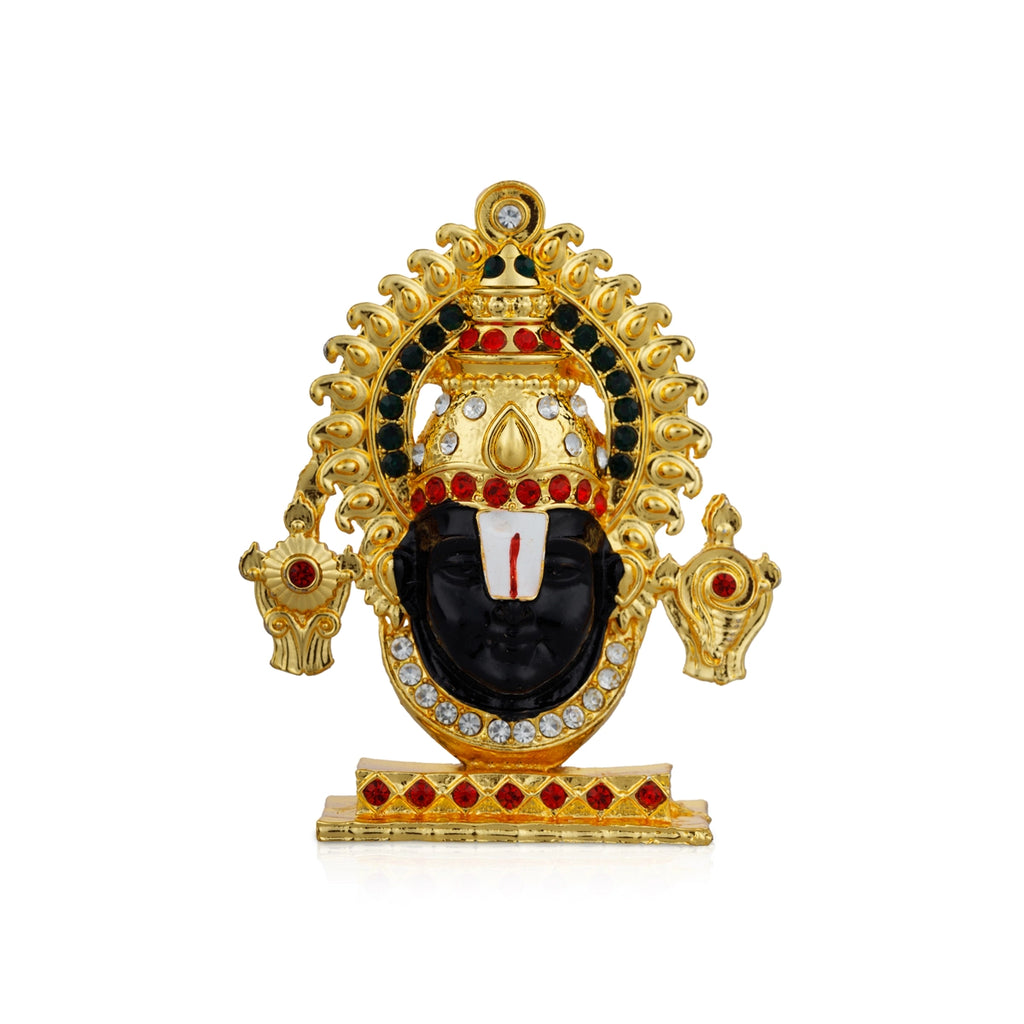 Chakradara Balaji Murti - 3 x 2.5 Inches | Multicolour Stone Balaji Idol for Home/ 50 Gms Approx