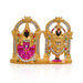 Perumal Thayar Statue - 2 x 3 Inches | Gold Polish With Stone Balaji Thayar Murti/ Perumal Thayar Murti for Car - Car Stand & Car Accessories