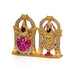Perumal Thayar Statue - 2 x 3 Inches | Gold Polish With Stone Balaji Thayar Murti/ Perumal Thayar Murti for Car - Car Stand & Car Accessories