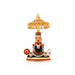 Balaji Murti With Umbrella - 4.75 x 2.75 Inches | Metal Perumal Statue/ Gold Polish Perumal Idol for Car Decor - Car Stand & Car Accessories