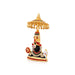 Balaji Murti With Umbrella - 4.75 x 2.75 Inches | Metal Perumal Statue/ Gold Polish Perumal Idol for Car Decor - Car Stand & Car Accessories