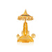 Balaji Murti With Umbrella - 4.75 x 2.75 Inches | Metal Perumal Statue/ Gold Polish Perumal Idol for Car Decor - Car Stand & Car Accessories