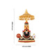Balaji Murti With Umbrella - 4.75 x 2.75 Inches | Metal Perumal Statue/ Gold Polish Perumal Idol for Car Decor - Car Stand & Car Accessories