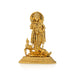 Murugan Statue With Peacock Standing On Base - 2.5 x 1.75 Inches | Metal & Gold Polish Murugan Silai for Home - Gold Polish Murties