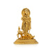 Murugan Statue With Peacock Standing On Base - 2.5 x 1.75 Inches | Metal & Gold Polish Murugan Silai for Home - Gold Polish Murties