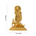 Murugan Statue With Peacock Standing On Base - 2.5 x 1.75 Inches | Metal & Gold Polish Murugan Silai for Home - Gold Polish Murties