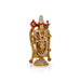 Balaji Murti Standing On Base - 3 x 1.5 Inches | Metal & Antique Gold Polish Perumal Statue for Home& Car Decor - Gold Polish Murties