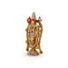 Balaji Murti Standing On Base - 3 x 1.5 Inches | Metal & Antique Gold Polish Perumal Statue for Home& Car Decor - Gold Polish Murties