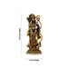 Rama Idol Standing On Base - 3.75 x 1.5 Inches | Metal & Antique Gold Polish Ramar Statue for Home & Table Top - Gold Polish Murties