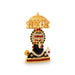 Balaji Murti With Umbrella - 2.75 x 1.5 Inches | Metal Balaji Idol/ Stone & Gold Polish Perumal Idol for Home - Car Stand & Car Accessories