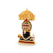 Balaji Murti With Umbrella - 2.75 x 1.5 Inches | Metal Balaji Idol/ Stone & Gold Polish Perumal Idol for Home - Car Stand & Car Accessories