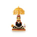 Balaji Murti With Umbrella - 2.75 x 1.5 Inches | Metal Balaji Idol/ Stone & Gold Polish Perumal Idol for Home - Car Stand & Car Accessories
