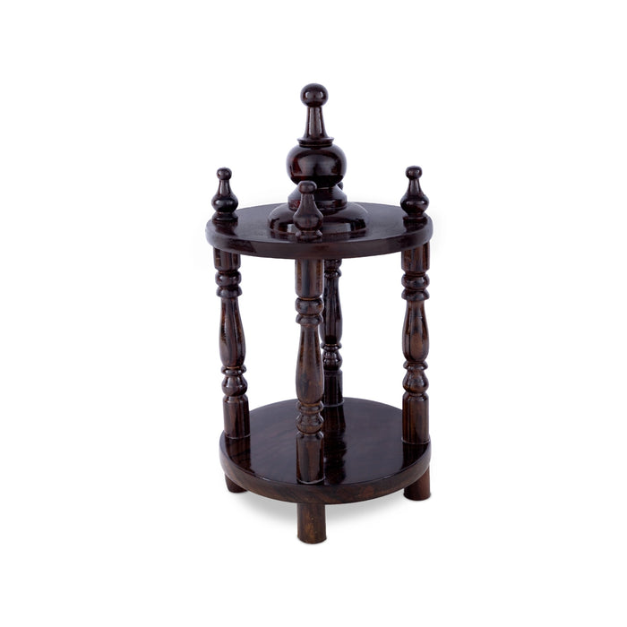 Mandapam With Base - 10 x 5 x 5 x 3 Inches | Puja Stand/ Pooja Mandir/ Wooden Temple For Living Room & Pooja Space
