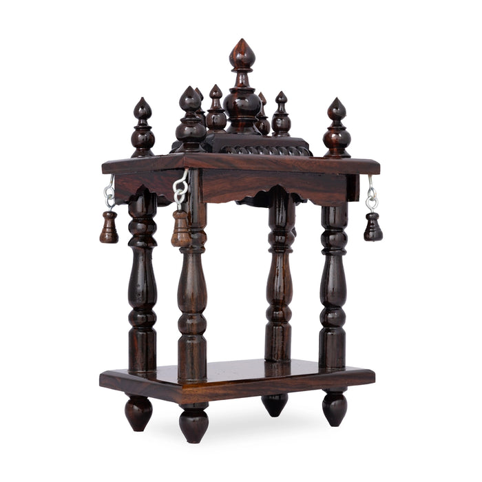 Mandapam With Leg - 10 x 5 x 6 x 5 Inches | Wood Thirukovil design / Pooja Mandir for Pooja Room