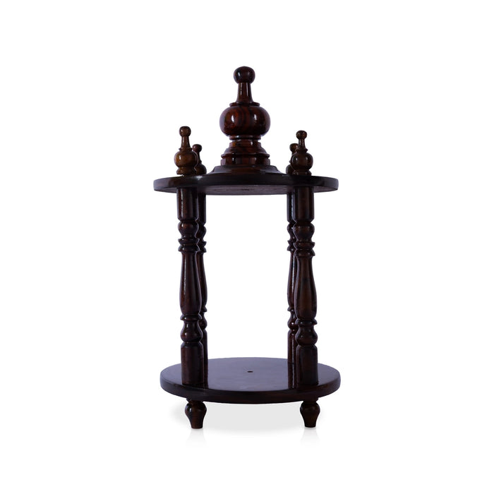 Mandapam - 11.5 x 6 Inches | Puja Stand/ Wooden Temple design/ Pooja Mandir for Pooja Space