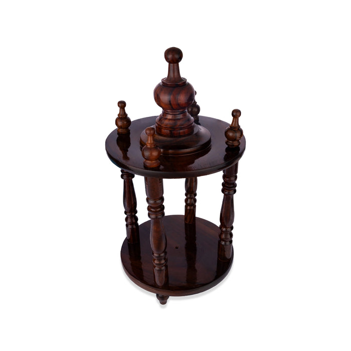 Mandapam - 11.5 x 6 Inches | Puja Stand/ Wooden Temple design/ Pooja Mandir for Pooja Space