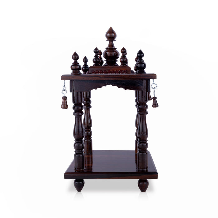 Mandapam - 11.5 x 6 Inches | Puja Stand/ Wooden Temple design/ Pooja Mandir for Pooja Space