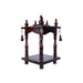 Pooja Mandir With Base - 8.5 x 5 Inches | Base 5 x 5 Inches/ Wooden Puja Stand/ Open Type Wooden Temple for Home - Home Puja Mandir